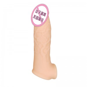 844 Realistic Penis Sleeve Penis Cover Extender Condoms For Men Reusable Liquid Silicon Dildo Penis Sleeve Extender For Men